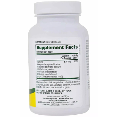 Витамин С эстерифицированный / Esterified Vitamin C, Nature's Plus, 675 мг, 90 таблеток