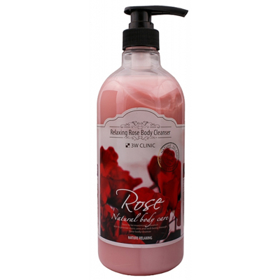Гель для душа с экстрактом розы 3W Clinic Relaxing Rose Body Cleanser