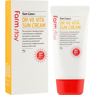Крем солнцезащитный витаминизированный FarmStay DR-V8 Vita Sun Cream SPF 50+ PA+++