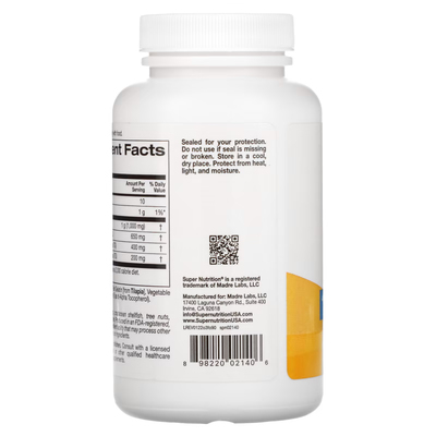 Омега-3 из рыбьего жира / Omega-3 Fish Oil, Super Nutrition, 1000 мг / 650 мг, 90 гелевых капсул