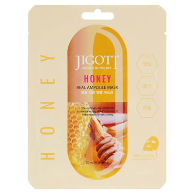 Ампульная маска с экстрактом меда Jigott Real Ampoule Mask Honey