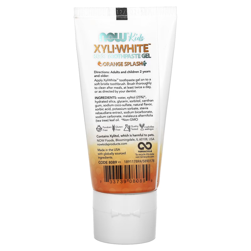 Зубная паста-гель для детей со вкусом апельсина NOW Foods Solutions XyliWhite