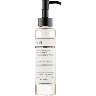 Увлажняющее гидрофильное масло Dear Klairs Gentle Black Fresh Cleansing Oil