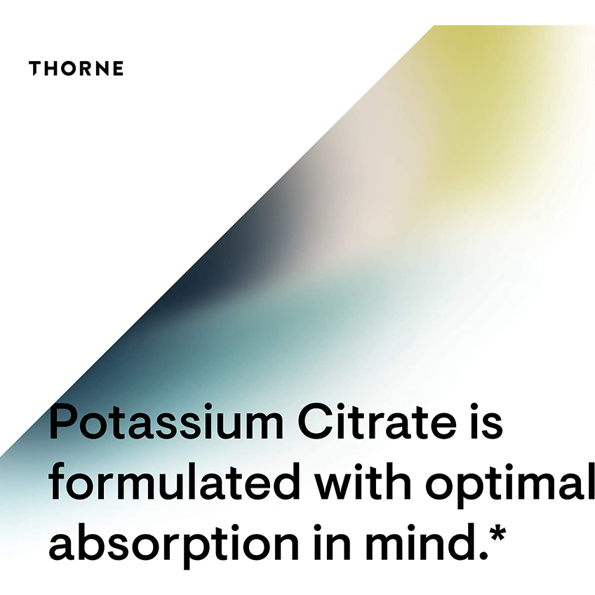 Цитрат калия / Potassium Citrate, Thorne Research, 99 мг, 90 капсул