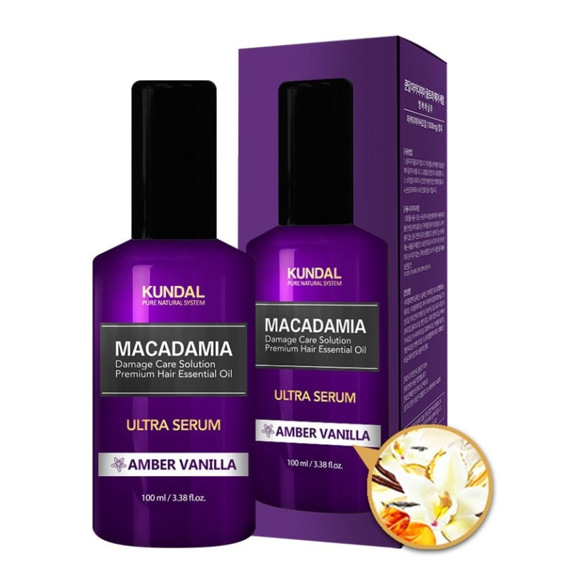 Сыворотка для волос «Янтарная ваниль» Kundal Macadamia Amber Vanilla Ultra Serum