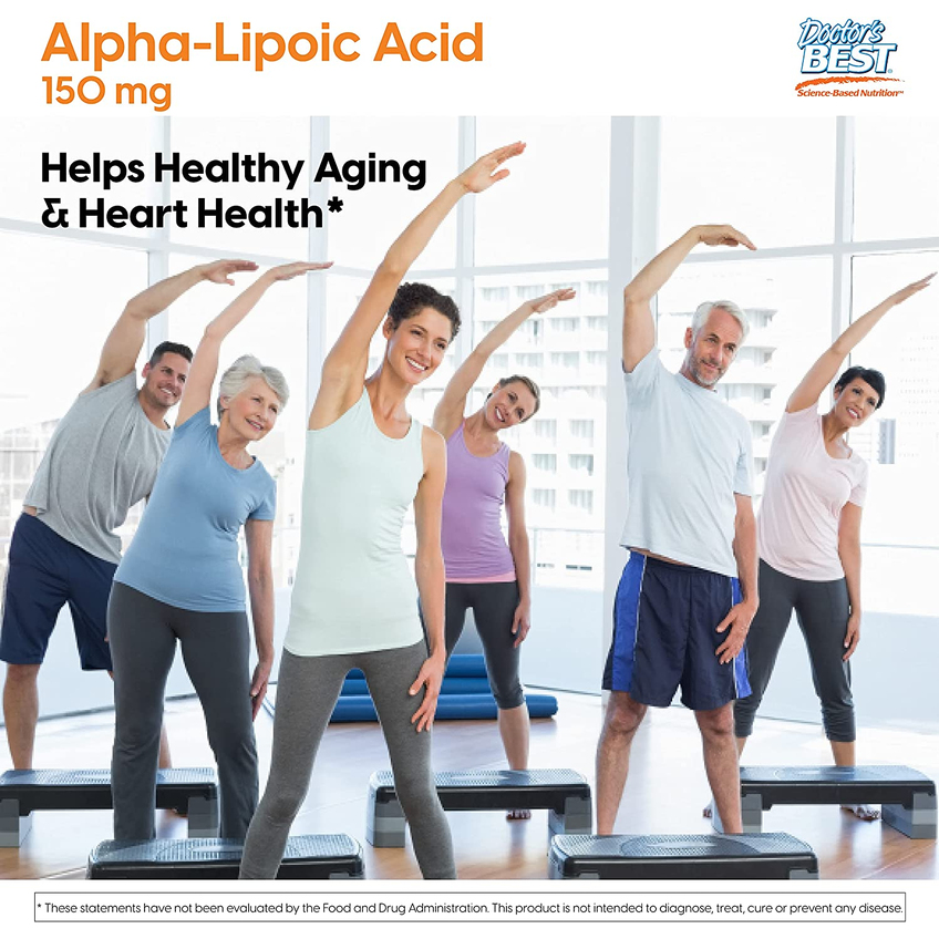 Альфа-ліпоєва кислота / Alpha Lipoic Acid, Doctor's Best, 150 мг, 120 капсул