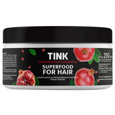 Захисна маска для фарбованого волосся «Гранат-Кератин» Tink Hair Mask
