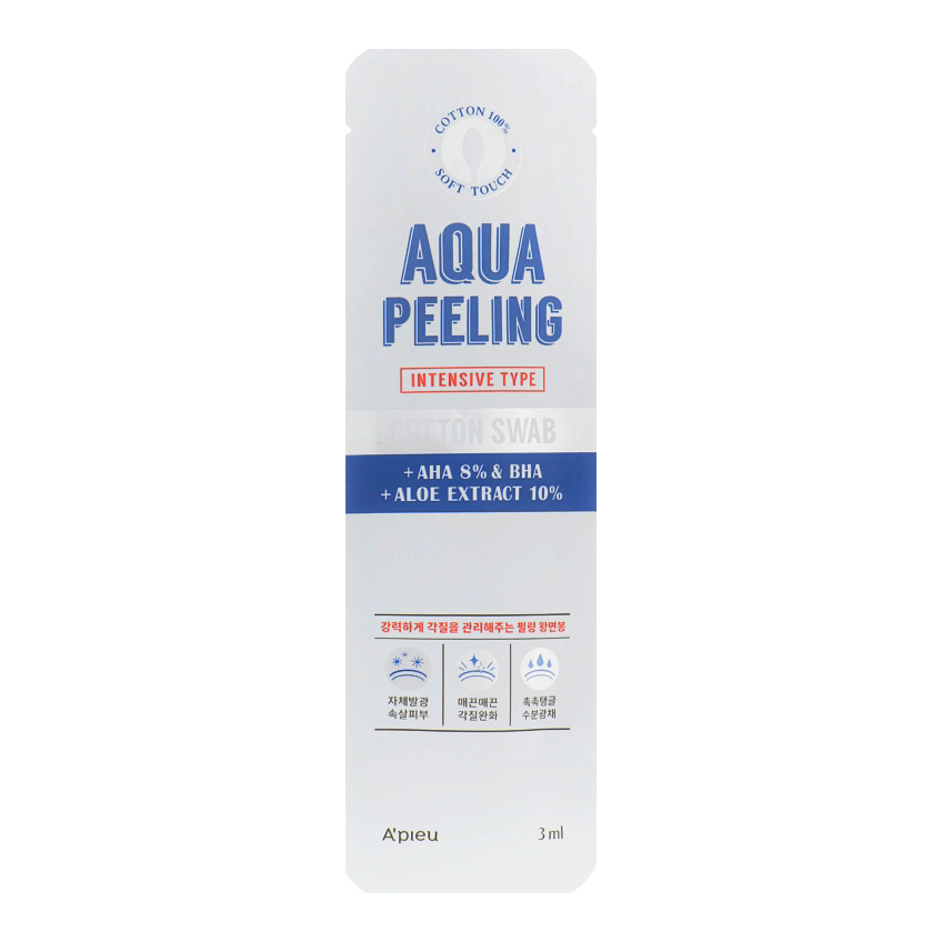 Палички для пілінгу шкіри обличчя з АНА-кислотами 8% A'pieu Aqua Peeling Cotton Swab Intensive Type