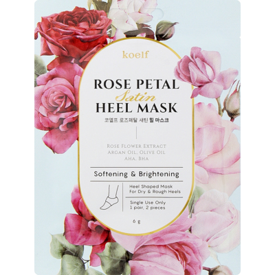 Смягчающая маска для пяток Koelf Rose Petal Satin Heel Mask