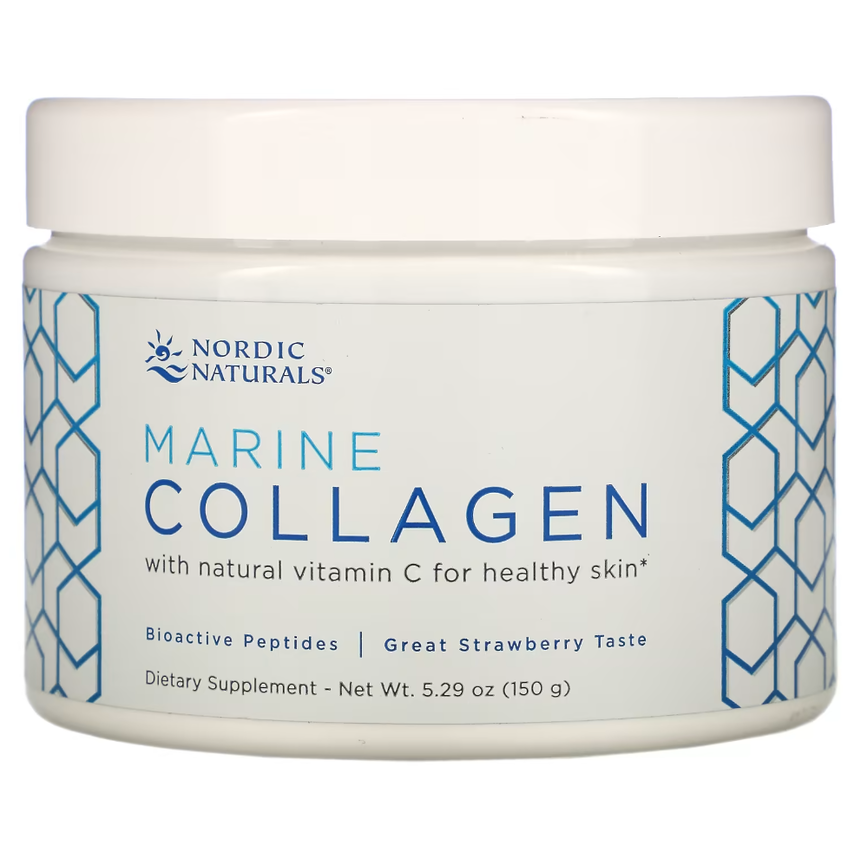Морской коллаген со вкусом клубники / Marine Collagen, Nordic Naturals, 150 г