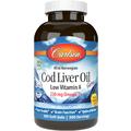 Жир печени трески с витамином А с лимонным вкусом / Cod Liver Oil Gems Low Vitamin A Lemon Flavor, Carlson Labs, 300 гелевых капсул