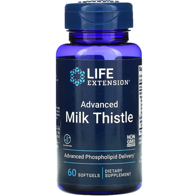 Улучшенная формула расторопши / European Milk Thistle, Life Extension, 60 гелевых капсул
