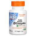 Повністю активний комплекс вітамінів групи B із Quatrefolic / Fully Active B Complex with Quatrefolic, Doctor's Best, 60 вегетаріанських капсул