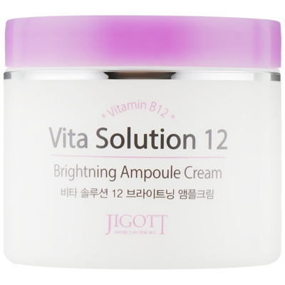 Ампульный крем для улучшения цвета лица с витамином B12 Jigott Vita Solution 12 Brightening Ampoule Cream