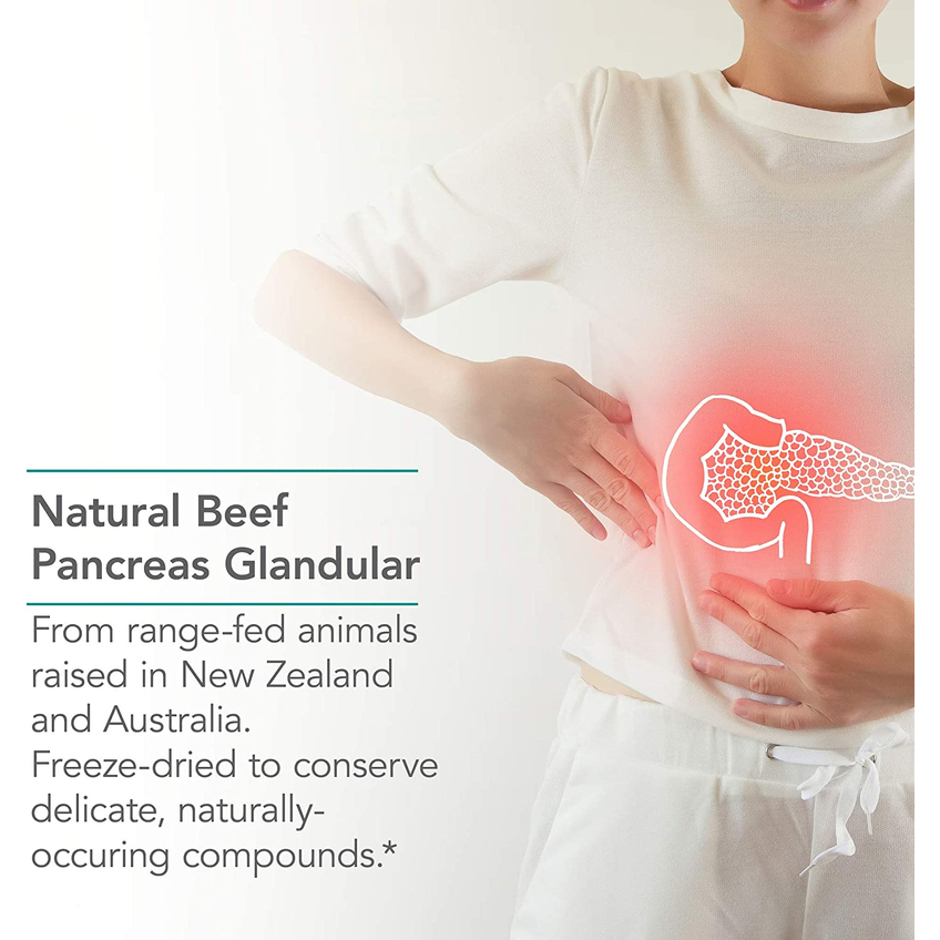Поджелудочная железа, натуральная железистая ткань / Pancreas Natural Glandular (Pork), Nutricology, 425 мг, 60 капсул