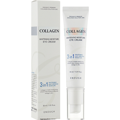 Осветляющий крем для век с коллагеном Enough Collagen 3 in 1 Whitening Moisture Eye Cream