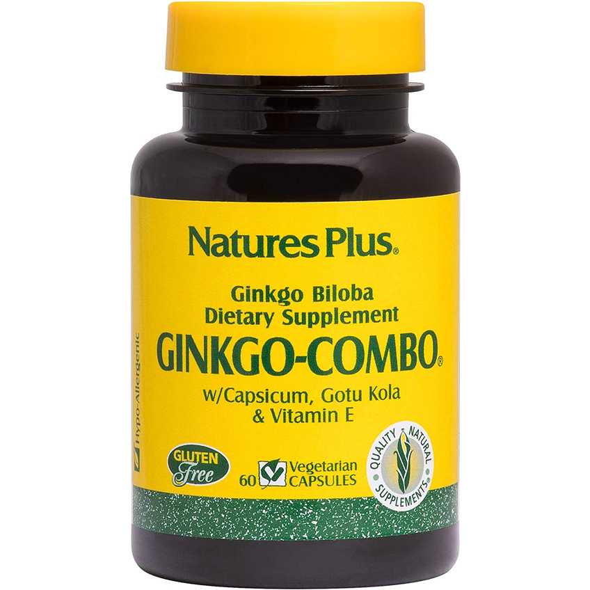 Гинкго билоба комбо / Ginkgo-Combo, Nature's Plus, 120 мг, 60 капсул