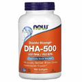 Докозагексаеновая кислота (ДГК) (двойная сила) / DHA-500 (Double Strength), Now Foods, 500 мг, 180 гелевых капсул
