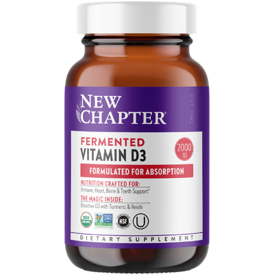 Ферментированный витамин D3 / Fermented Vitamin D3, New Chapter, 50 мкг, 30 таблеток