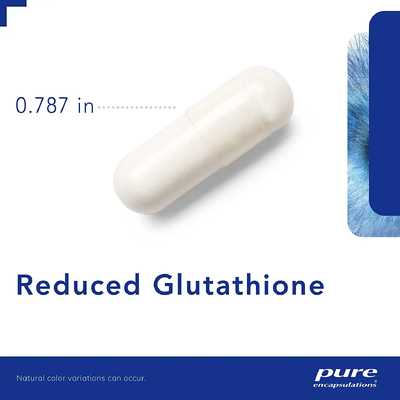 Сниженный глутатион / Reduced Glutathione, Pure Encapsulations, 100 мг, 120 капсул