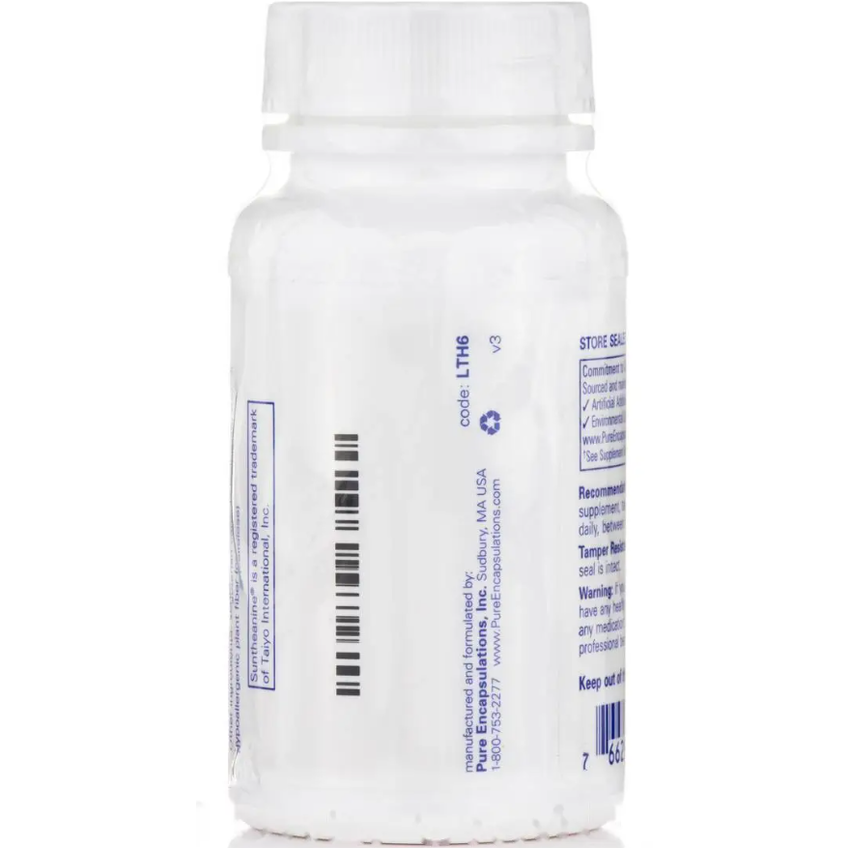 L-Теанин / l-Theanine, Pure Encapsulations, 200 мг, 60 капсул