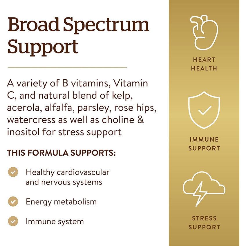 Комплекс витаминов B с витамином C формула для борьбы со стрессом / B-Complex with Vitamin C Stress Formula, Solgar, 100 таблеток