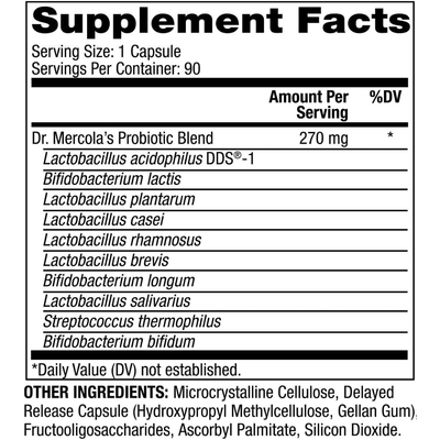 Комплексні пробіотики / Complete Probiotics, Dr. Mercola, 270 мг, 90 капсул