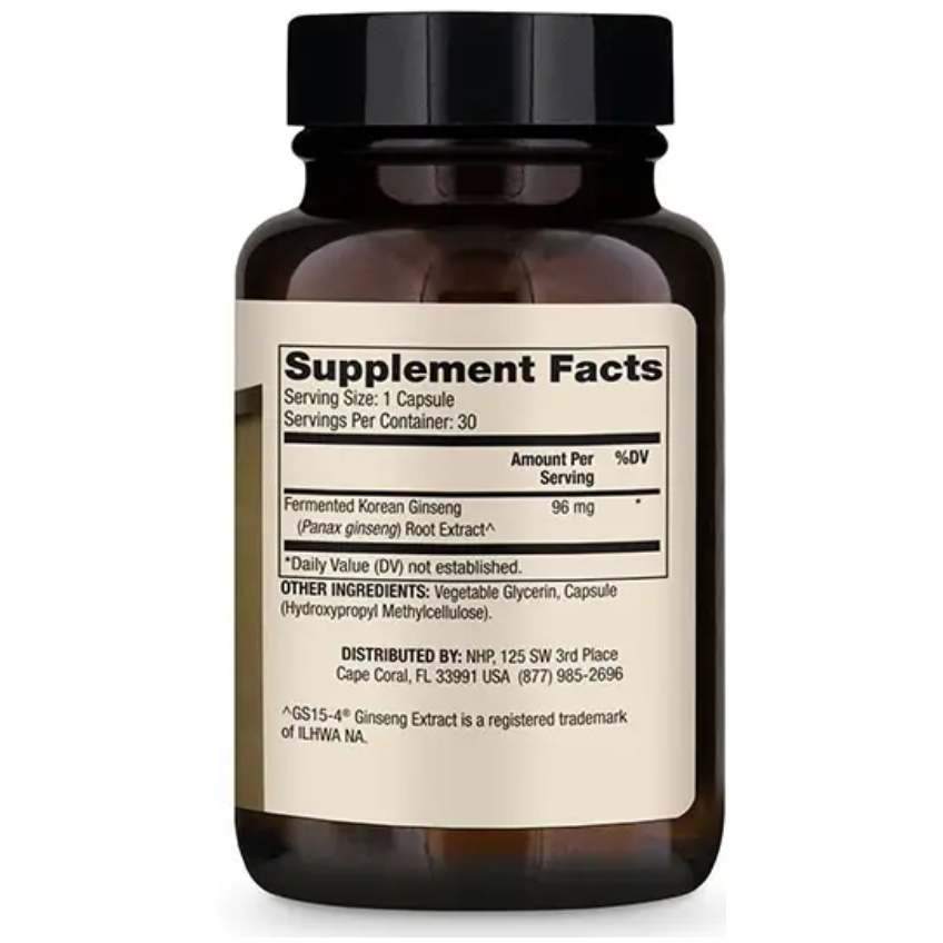 Корейский женьшень ферментированный / Fermented Ginseng, Dr. Mercola, 96 мг, 30 капсул