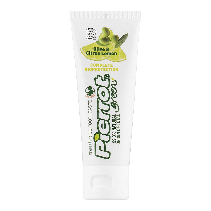 Зубна паста з екстрактом листя оливи й лимоном Pierrot Green Olive & Citrus Lemon Toothpaste