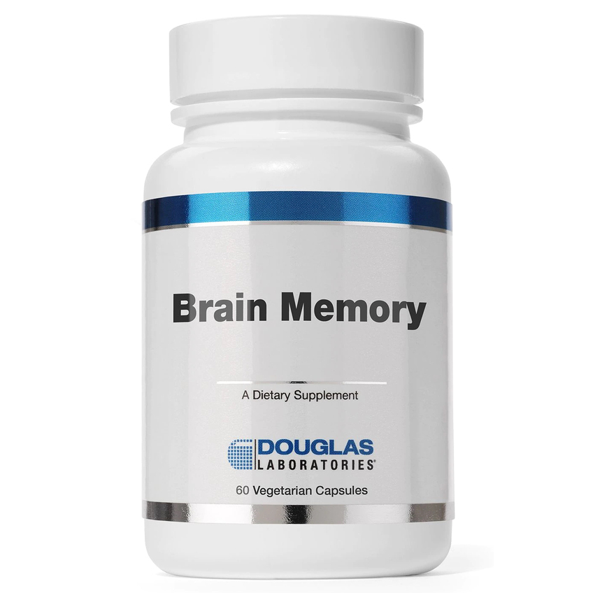 Суміш поживних речовин для підтримки мозку та пам'яті / Brain Memory, Douglas Laboratories, 60 вегетаріанських капсул