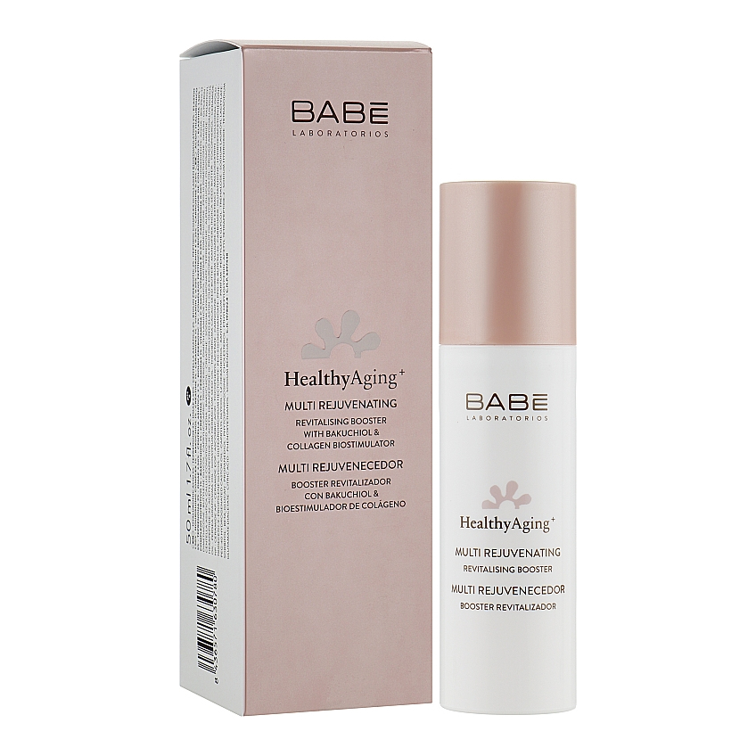 Мультиомолаживающая сыворотка с DMA и бакучиолом Babe Laboratorios Healthy Aging Multi Rejuvenating Revitalising Booster