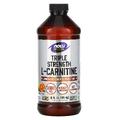 L-карнітин рідкий потрійний сили з цитрусовим смаком / Liquid L-Carnitine, Now Foods, 3000 мг, 473 мл