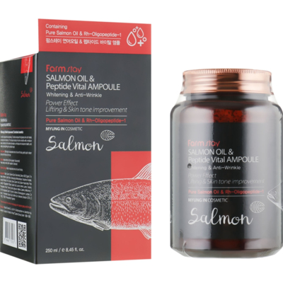 Сыворотка с лососевым маслом и пептидами FarmStay Salmon Oil & Peptide Vital Ampoule