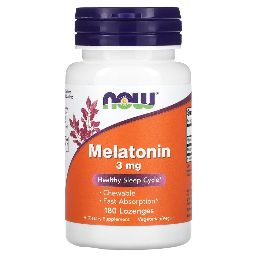 Мелатонин / Melatonin, Now Foods, 3 мг, 180 леденцов