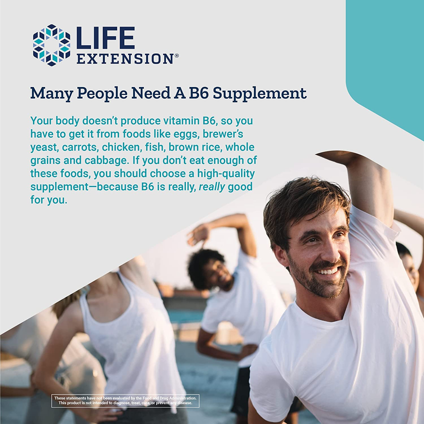 Вітамін B6 / Vitamin B6, Life Extension, 250 мг, 100 капсул