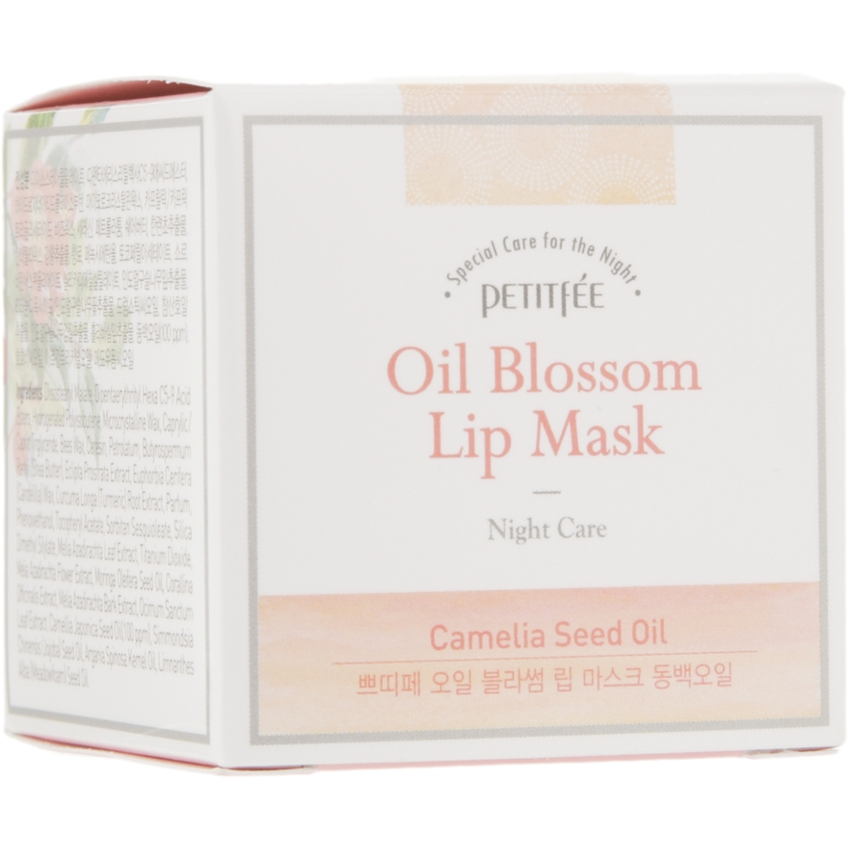 Ночная маска для губ с маслом камелии и витамином Е Petitfee Oil Blossom Lip Mask
