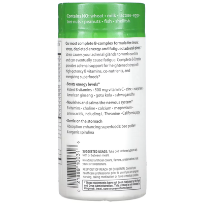 Комплекс витамина B полного спектра / Complete B-Complex Food Based Formula, Rainbow Light, 90 таблеток