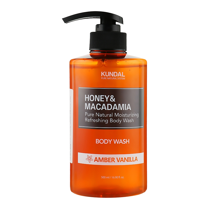 Гель для душа «Янтарная ваниль» Kundal Honey & Macadamia Amber Vanilla Body Wash