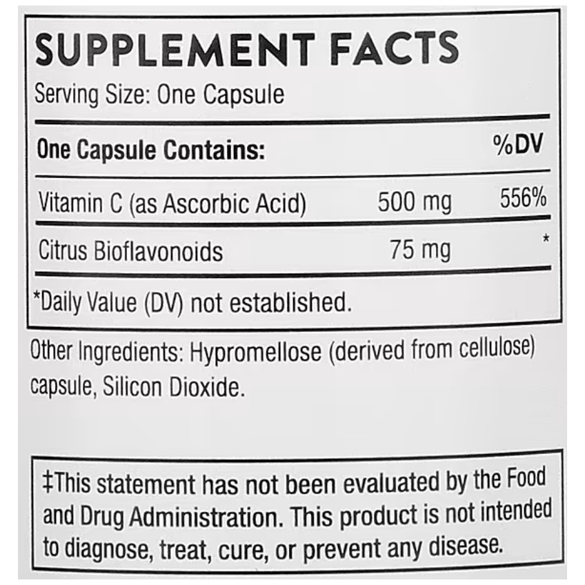 Витамин С с флавоноидами / Vitamin C with Flavonoids, Thorne Research, 500 мг, 180 капсул