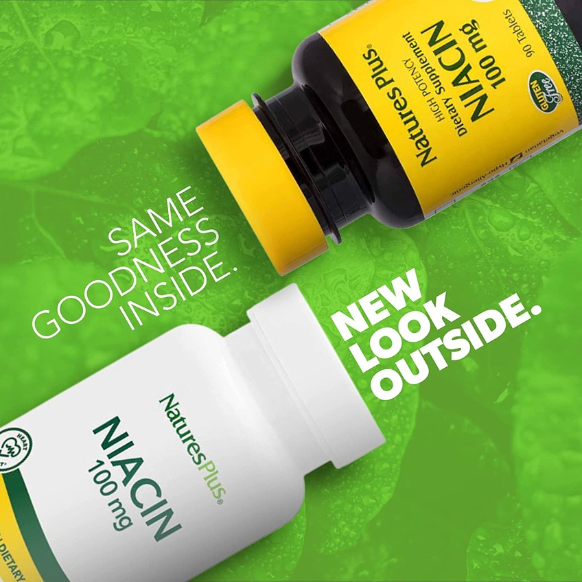 Ниацин / Niacin, Nature's Plus, 100 мг, 90 таблеток