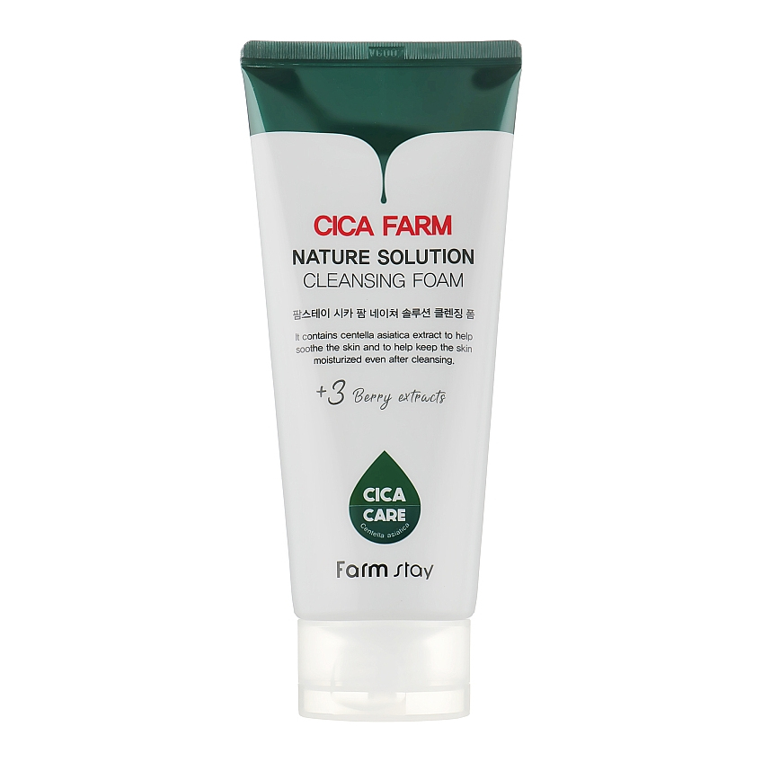Пінка для вмивання з центелою азіатською FarmStay Cica Farm Nature Solution Cleansing Foam