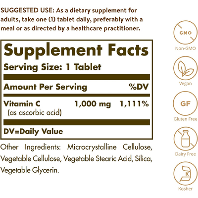 Витамин C / Vitamin C, Solgar, 1000 мг, 90 таблеток