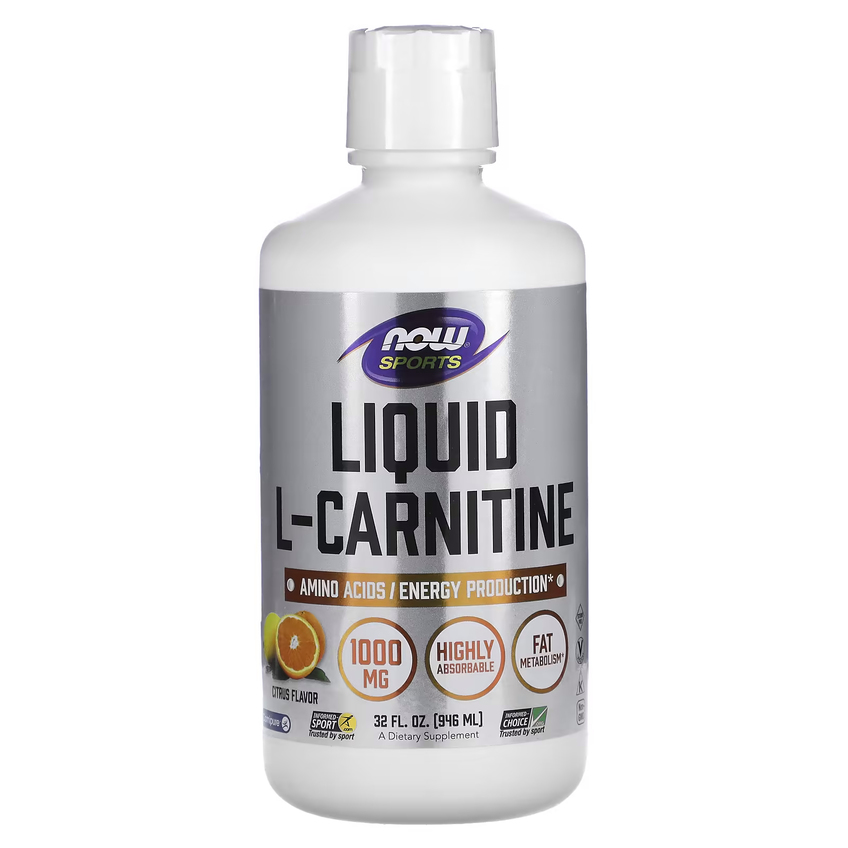 L-карнитин жидкий с цитрусовым вкусом / Liquid L-Carnitine, Now Foods, 1000 мг, 946 мл