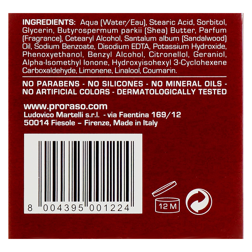 Крем перед гоління Proraso Red Pre Shaving Cream