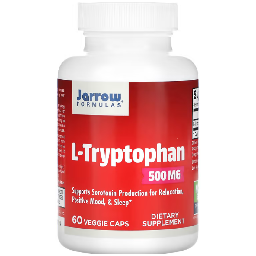 L-триптофан / L-Tryptophan, Jarrow Formulas, 500 мг, 60 капсул