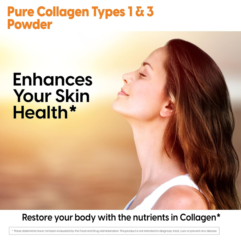 Чистий колаген типів 1 та 3 у порошку / Pure Collagen Types 1 and 3 Powder, Doctor's Best, 200 г