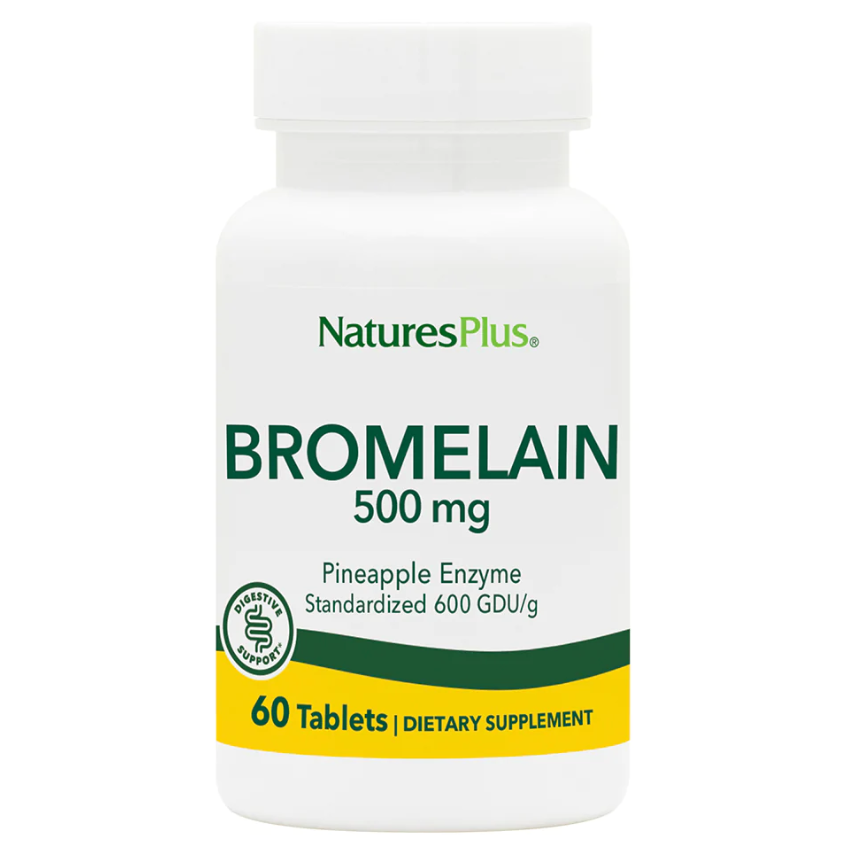 Бромелайн / Bromelain, Natures Plus, 500 мг, 60 таблеток