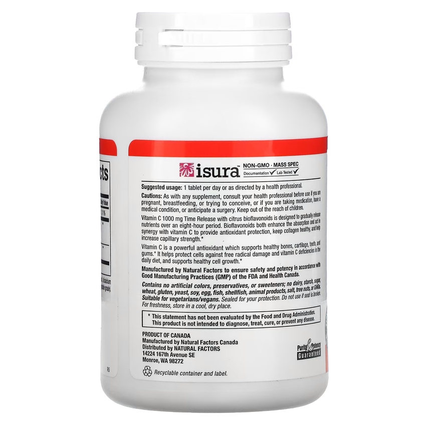 Витамин C / Vitamin C, Natural Factors, 1000 мг, 180 таблеток