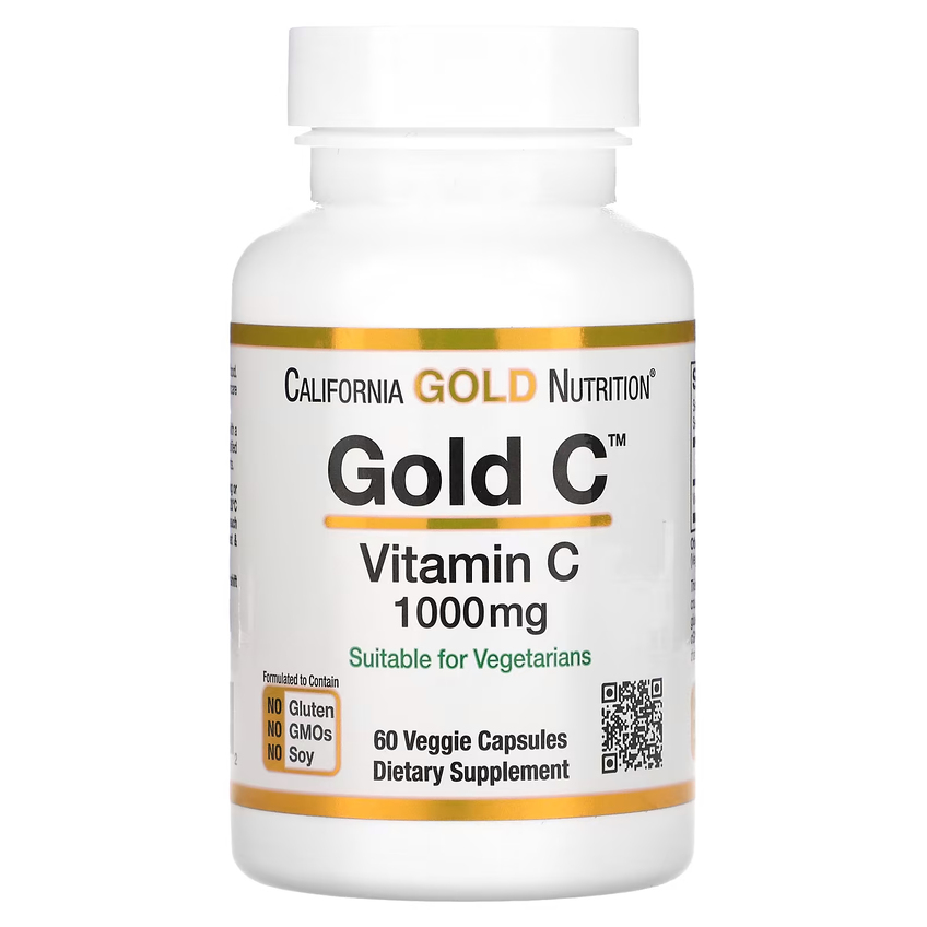 Gold C / Вітамін C класу USP, California Gold Nutrition, 1000 мг, 60 вегетаріанських капсул