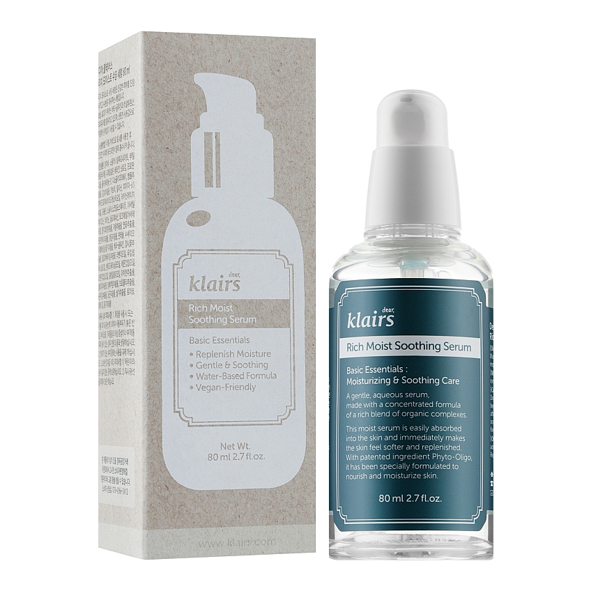 Увлажняющая и смягчающая сыворотка для лица Klairs Rich Moist Soothing Serum